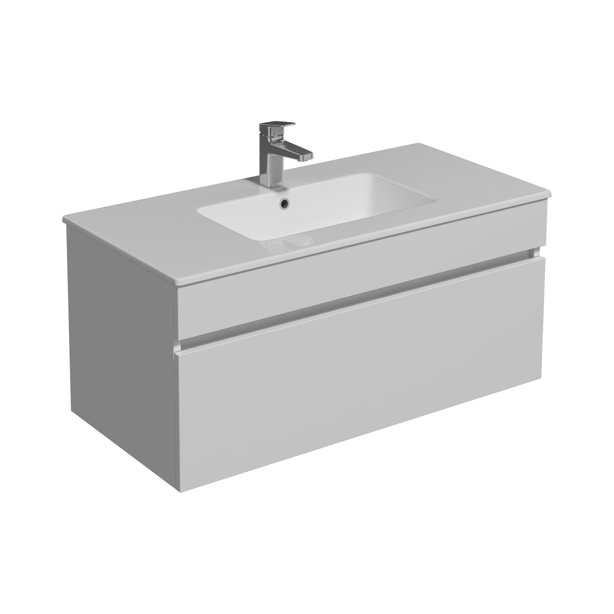 MARKA}Banyo DolaplarıV2101SBVito Alt Dolap 101 cm Beyaz