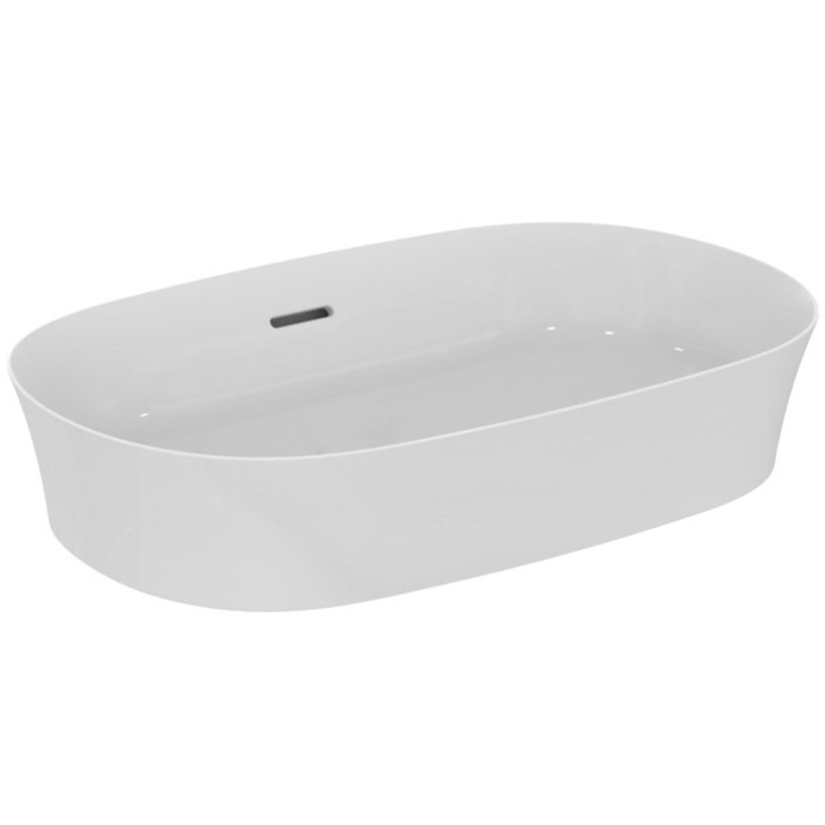 MARKA}Çanak LavabolarE139701Ipalyss Tezgah Üstü Oval Çanak Lavabo 60cm-Beyaz