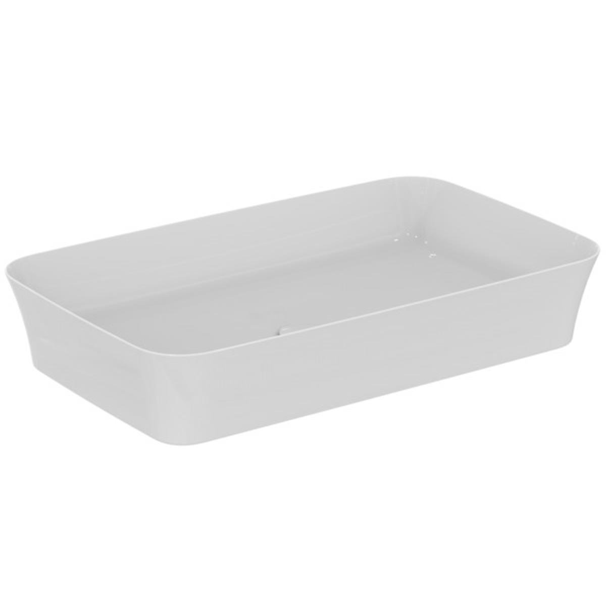 MARKA}Çanak LavabolarE188601Ipalyss Tezgah Üstü Dikdörtgen Çanak Lavabo 65cm-Beyaz