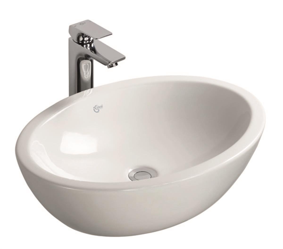 MARKA}Çanak LavabolarK078401StradaO Tezgah Üstü Oval Çanak Lavabo 60 cm