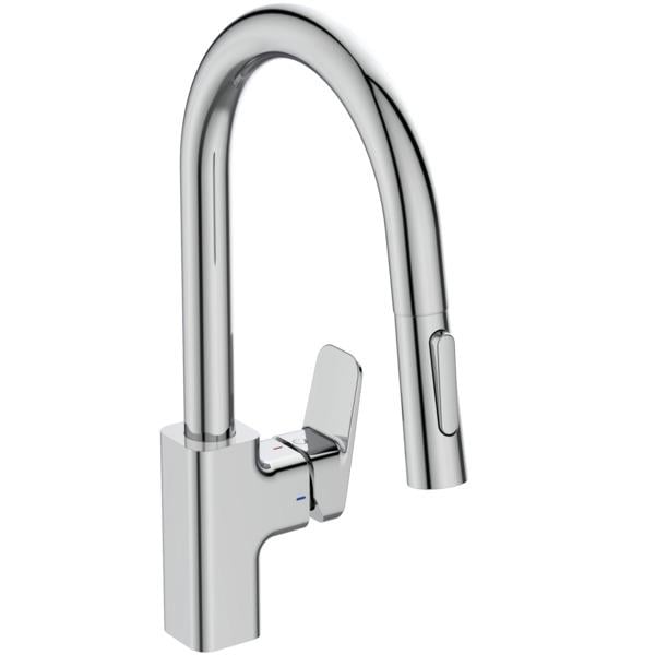 MARKA}El Duşlu Eviye BataryasıBD338AAİdeal Standard Ceraplan Kuğu Spiralli Eviye Bataryası 2F-Chrome