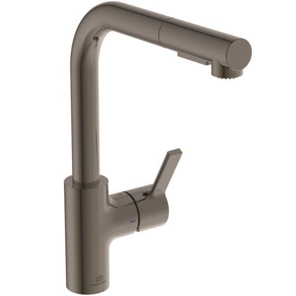 MARKA}Kuğu Borulu Eviye BataryasıBD420A5İdeal Standard Gusto Spiralli Eviye Bataryası 2F-Magnetic Grey