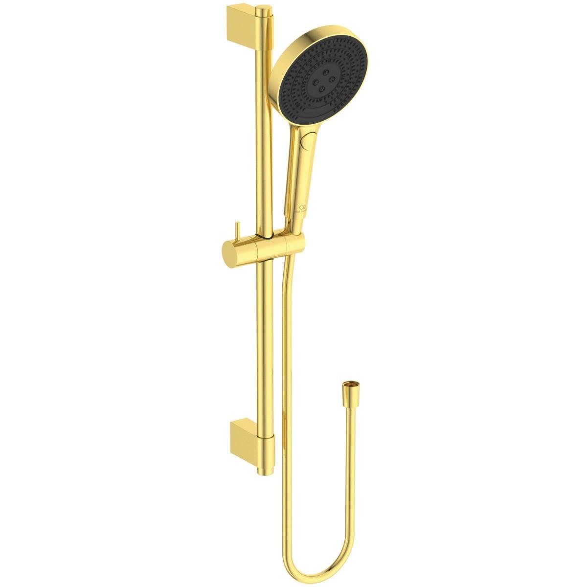MARKA}Sürgülü Duş TakımlarıA7897A2İdeal Standard Idealrain Solos Sürgülü Duş Seti-Brushed Gold-60cm Sürgü