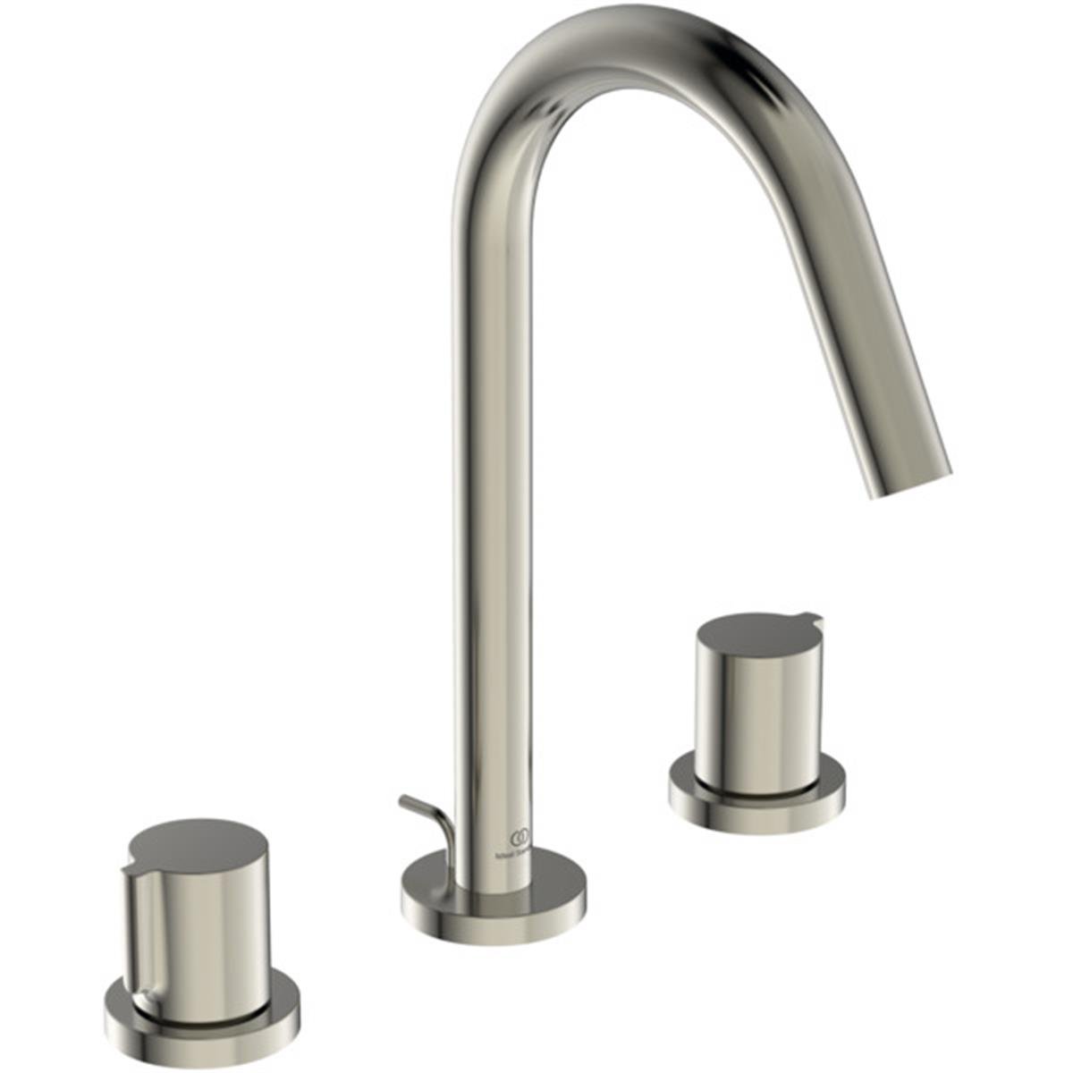 MARKA}Tezgah Üstü Lavabo BataryasıBC783GNJoy 3 Delikli Lavabo Bataryası 5l/dk Gümüş Fırtına  Sifon Kumandalı