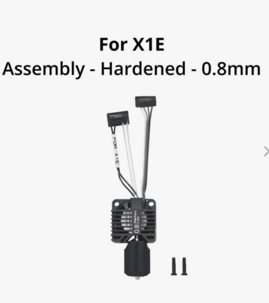 Bambu Lab X1e Paslanmaz Çelik 0,8mm Nozul Hotend Tam Ünite Fah014