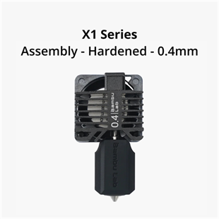 Bambu Lab FAH001 Complete Hotend Assembly with Hardened Steel Nozzle – 0.4 mm – X1 / X1 Carbon / X1C.