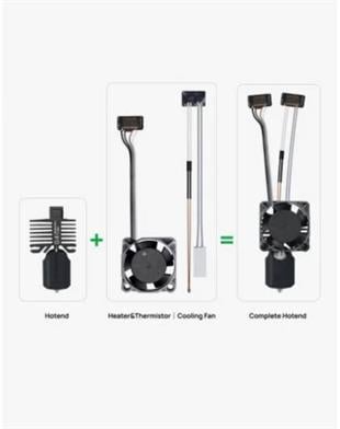 Bambu Lab FAH001 Complete Hotend Assembly with Hardened Steel Nozzle – 0.4 mm – X1 / X1 Carbon / X1C.
