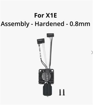 Bambu Lab X1e Paslanmaz Çelik 0,8mm Nozul Hotend Tam Ünite Fah014
