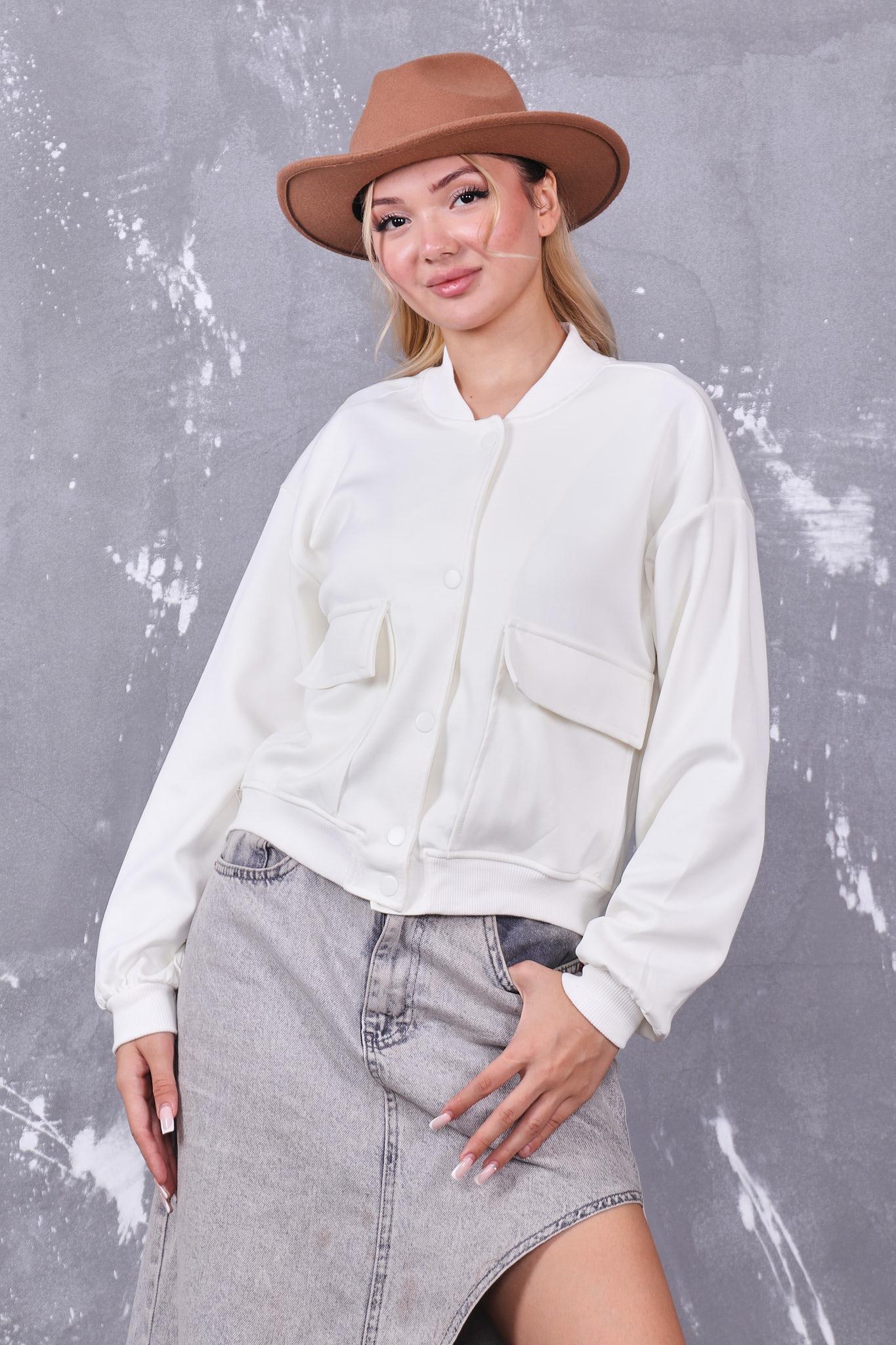 Cepli Çıtçıtlı Bomber Ceket