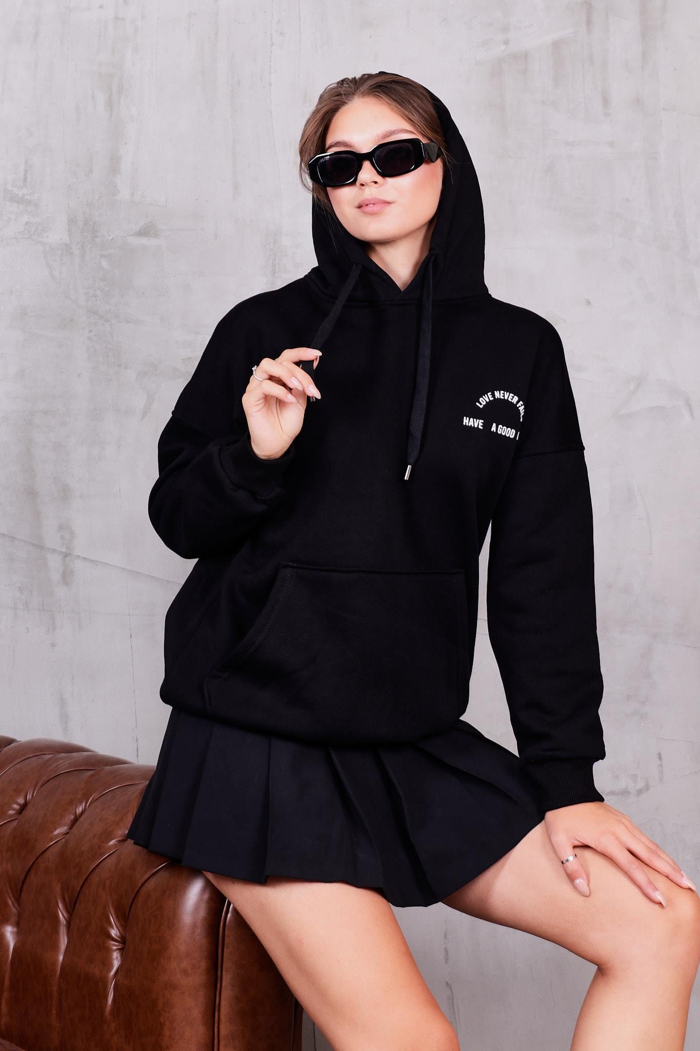 Kanguru Cepli Kapüşonlu İçi Şardonlu Sweatshirt