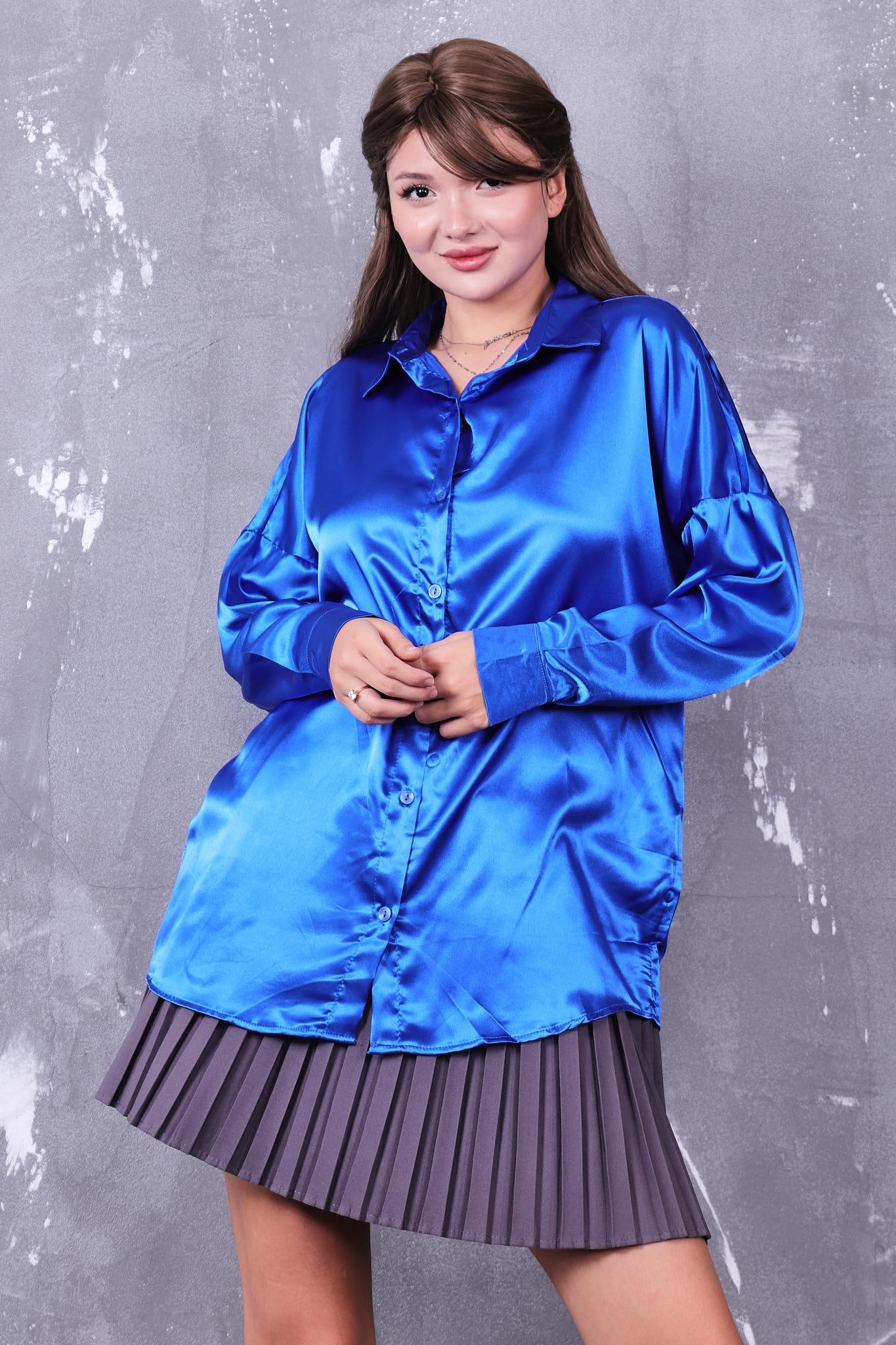 Oversize Saten Gömlek