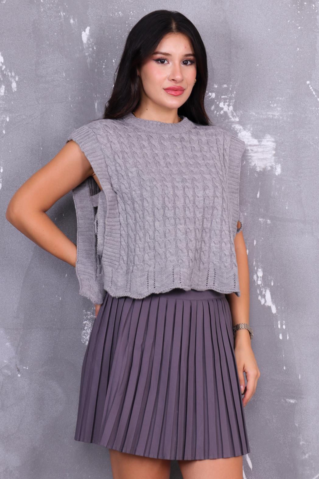 Yanları Bağlama Detaylı Süveter