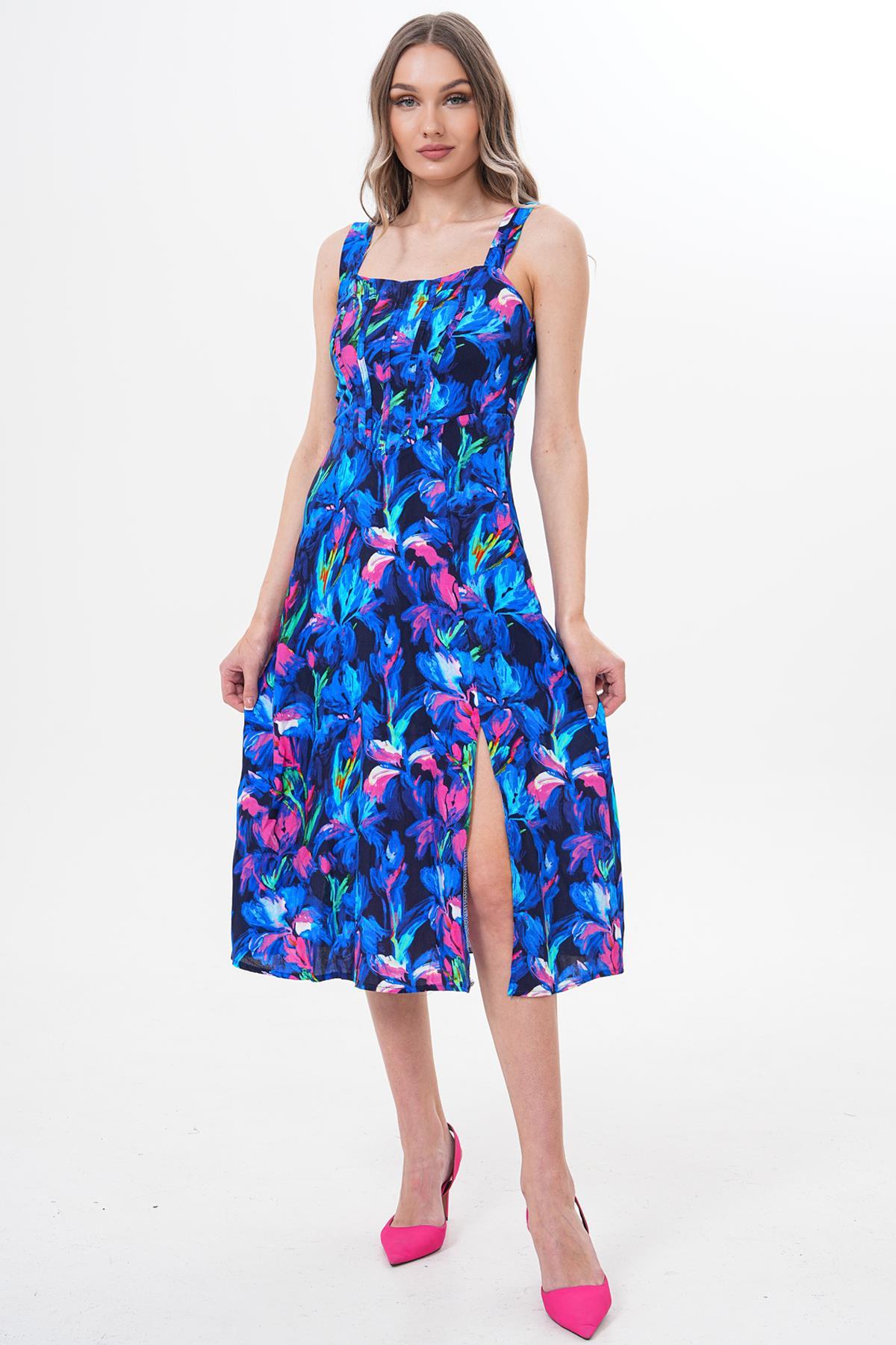 Balenli Kalın Askılı Elbise