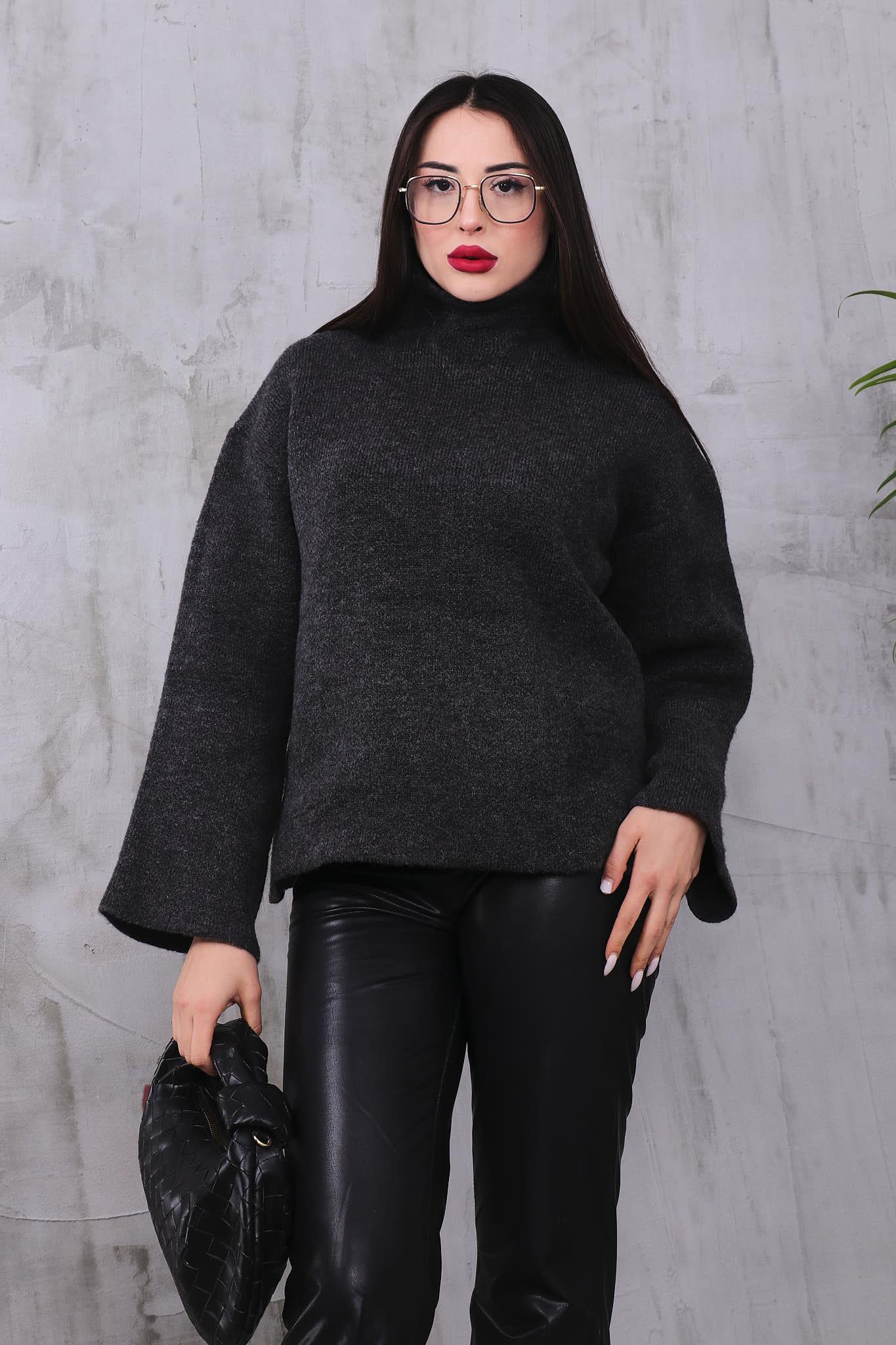 Balıkçı Yaka Oversize Kazak