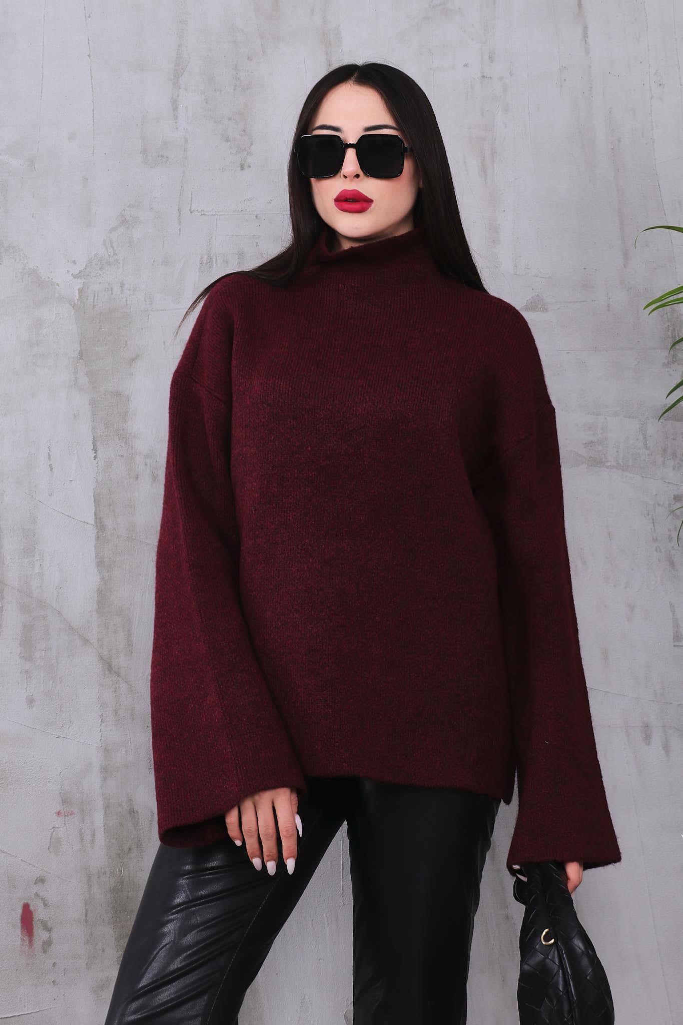 Balıkçı Yaka Oversize Kazak