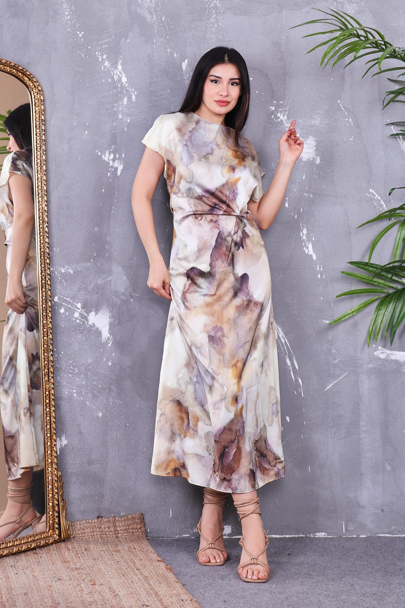 Batik Desen Saten Elbise