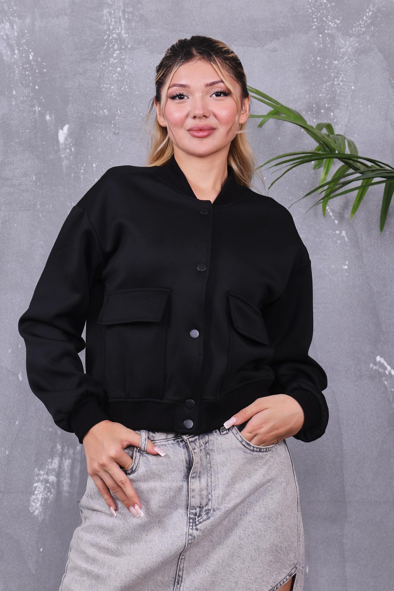 Cepli Çıtçıtlı Bomber Ceket