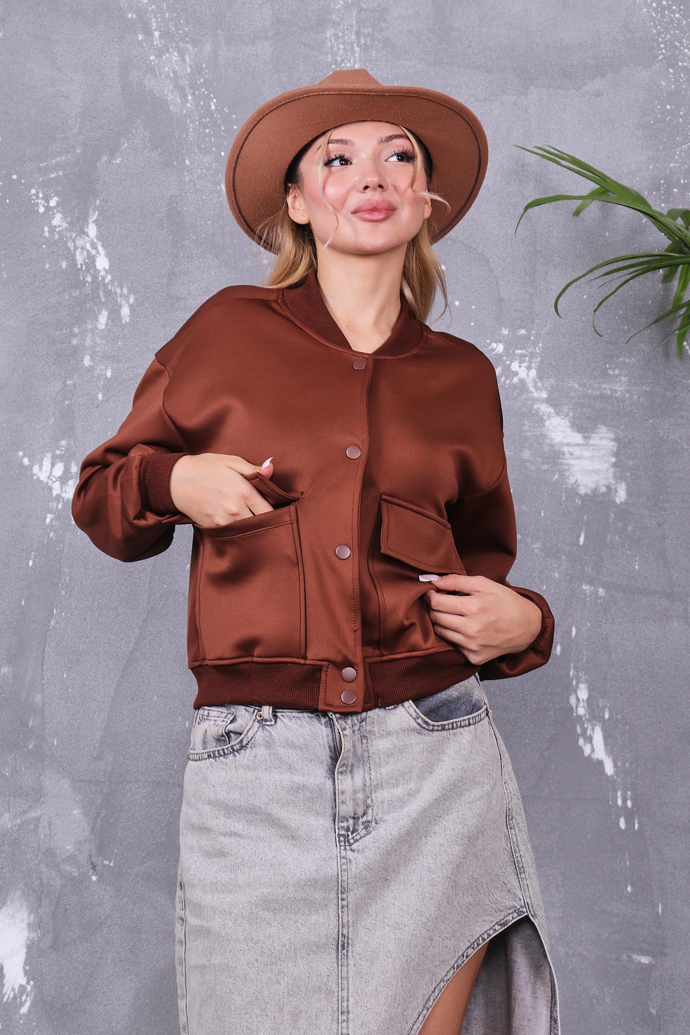 Cepli Çıtçıtlı Bomber Ceket