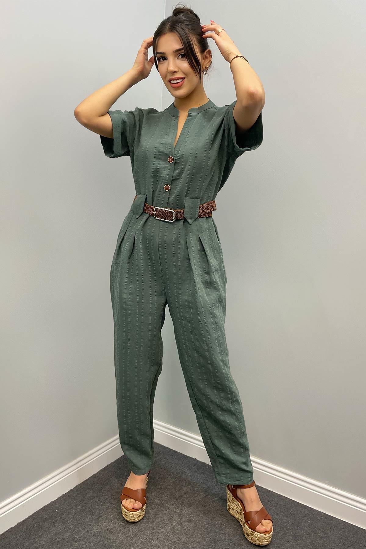 Hasır Kemerli Tulum