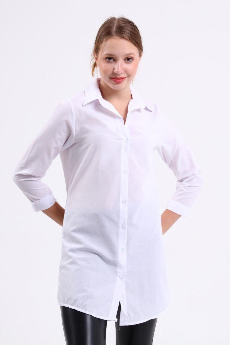 Kadın Basic Gömlek Beyaz