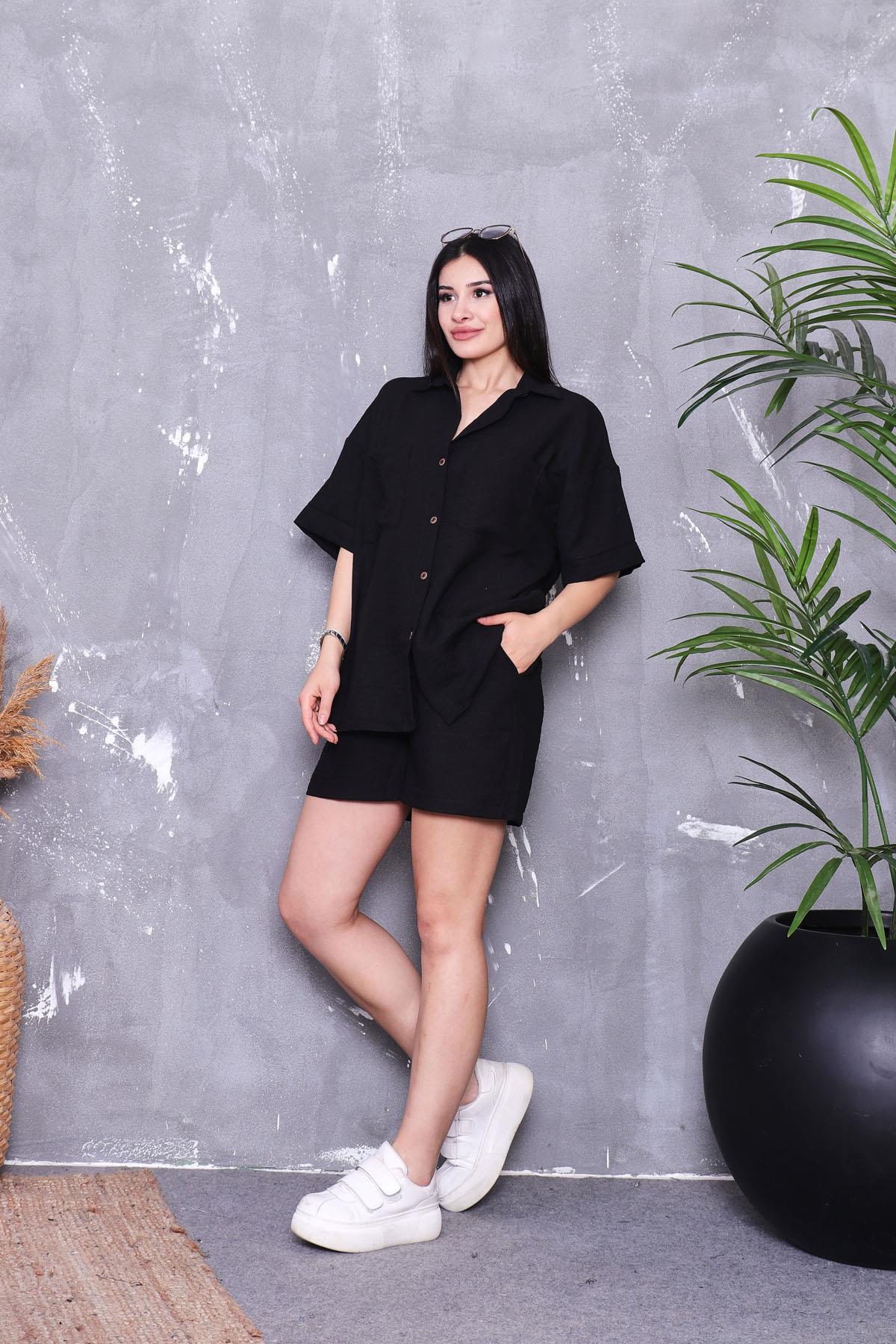 Keten Şortlu Yakım