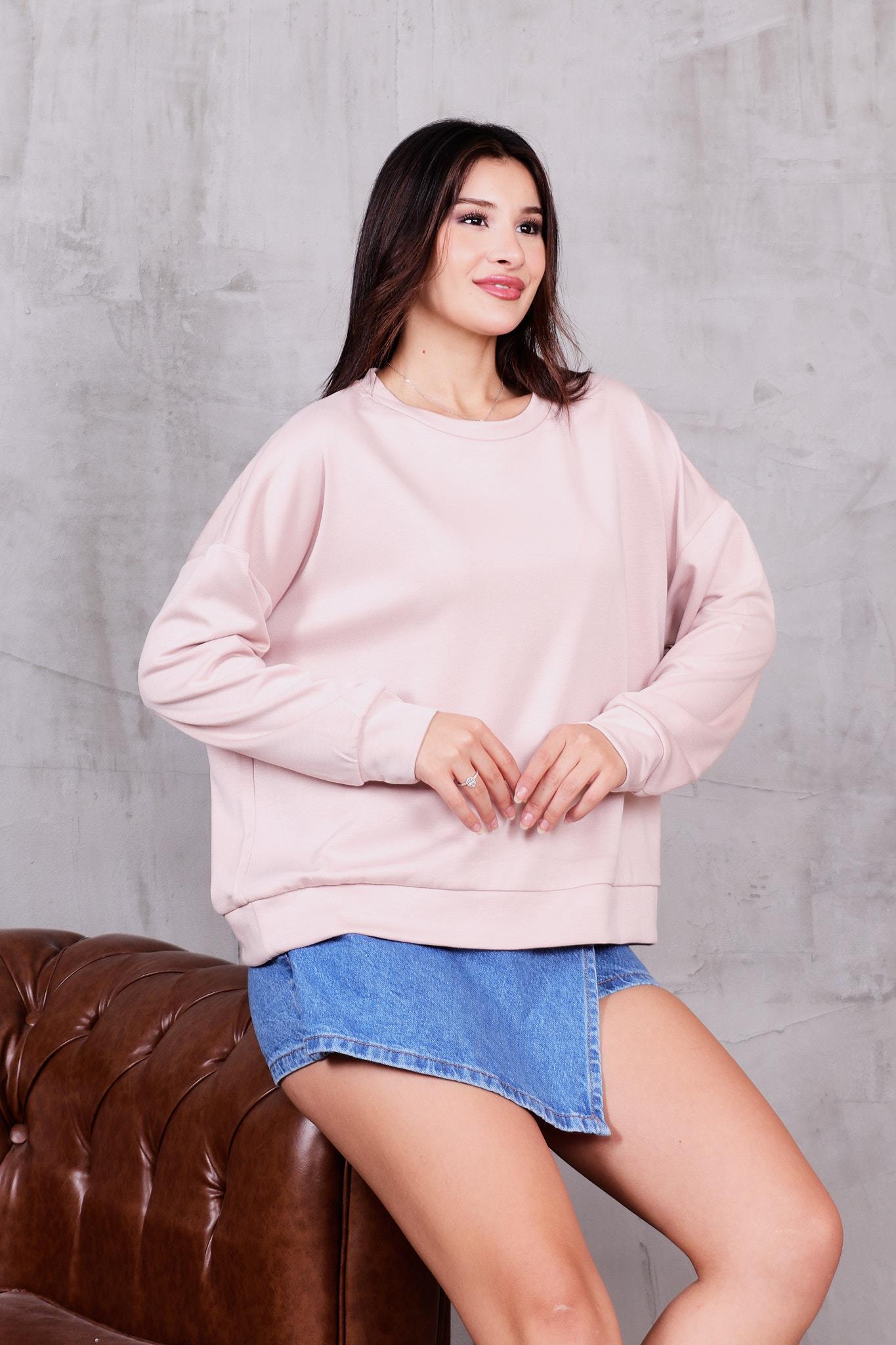 Modal Kumaş Basıc Sweatshirt