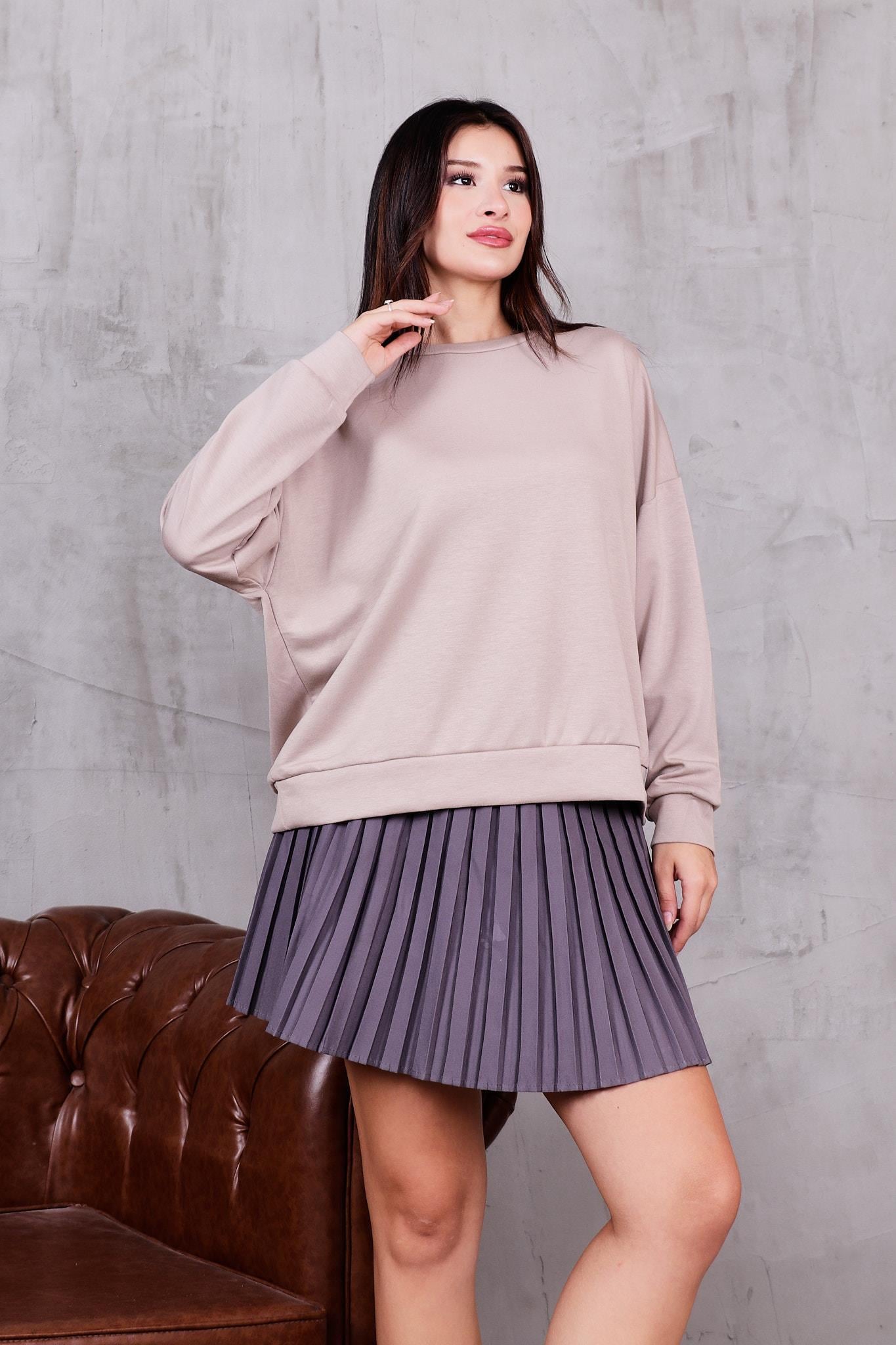 Modal Kumaş Basıc Sweatshirt