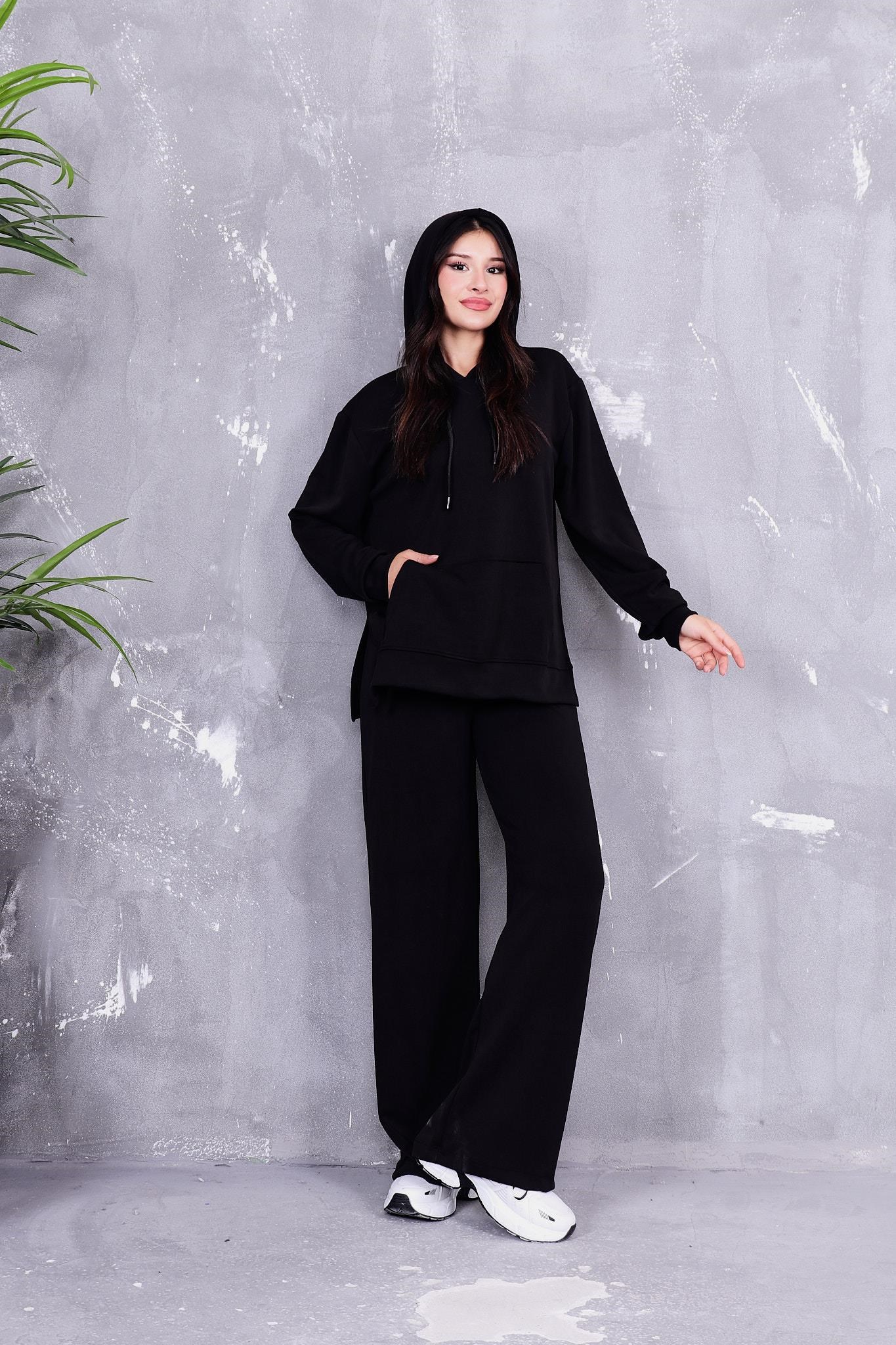 Modal Kumaş Kapüşonlu Takım