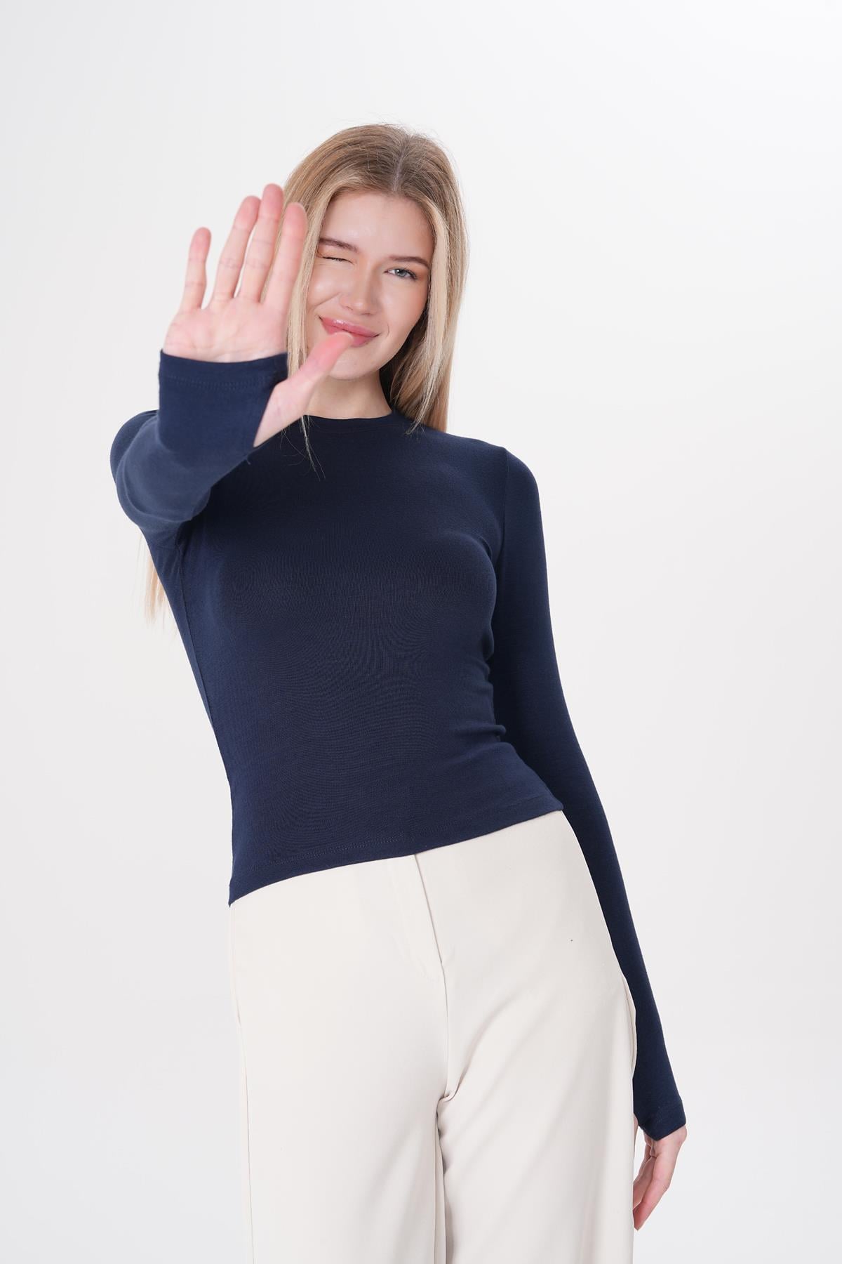 Parmak Geçmeli Pamuklu Badi