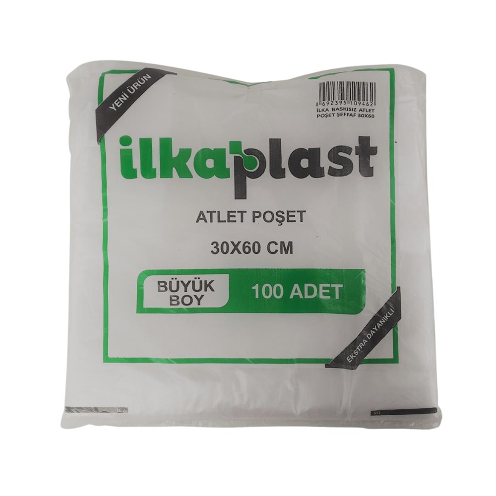 İlkaplast Hışır Poşet Büyük Boy Şeffaf 100'lü