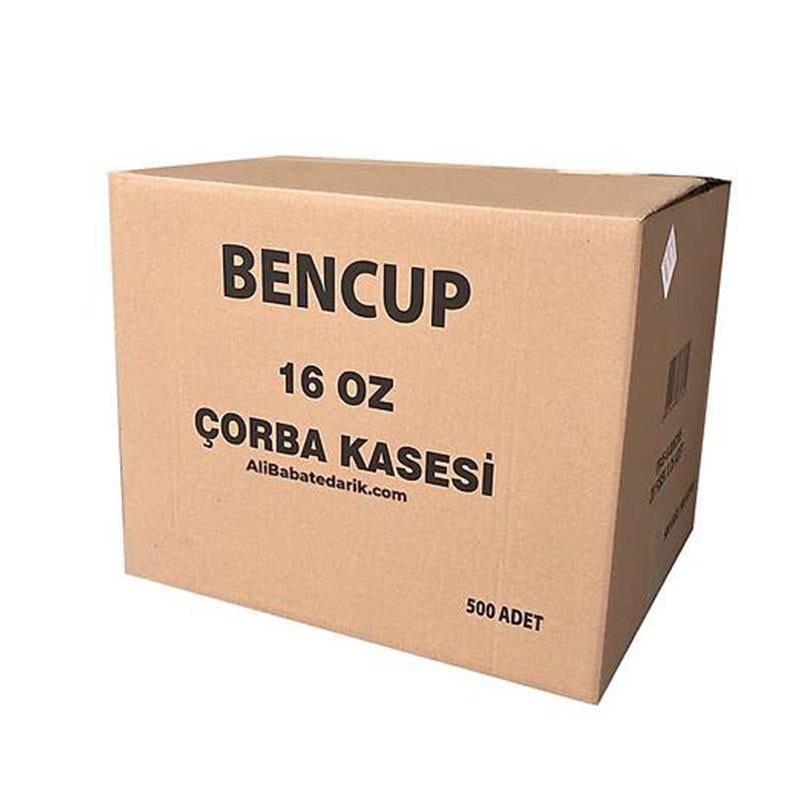 Karton Çorba Kasesi 25'li 20 Paket (Kapak Dahil)  16 oz (500 Adet)