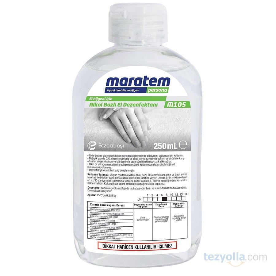 MARATEM M105 ALKOL BAZLI EL DEZENFEKTANI 250 ML * 2 ADET