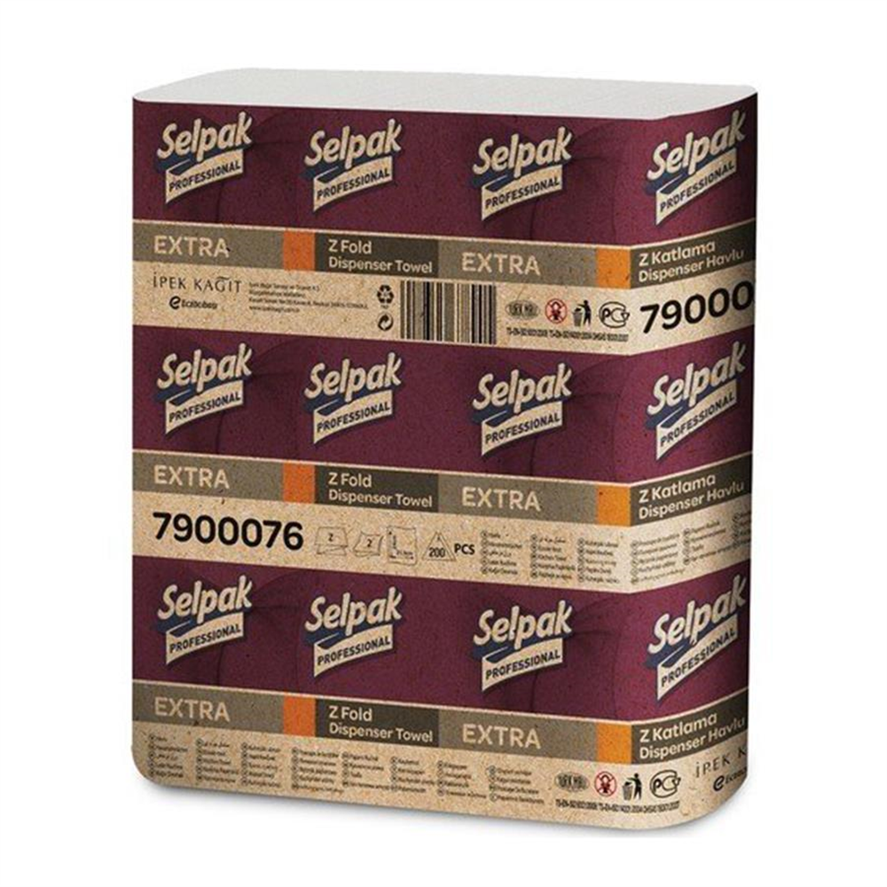 Selpak Professional Extra Z Katlı Dispenser Havlu 200Yp 12li