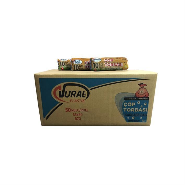VURAL BÜYÜK ÇÖP TORBASI 65*80 CM 70 GR MAVİ 10 LU 50 PAKET