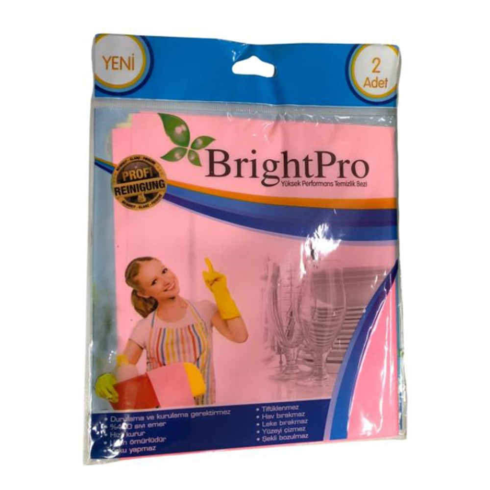 BrightPro Yüksek Performans Temizlik Bezi 2'li