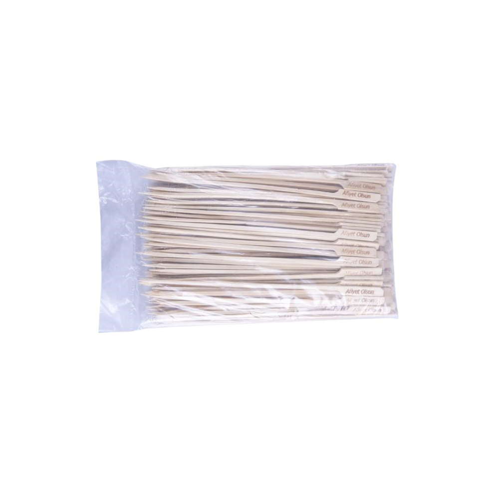 Çöp Şiş Teppo Afiyet Olsun 20 cm (100 Adet)