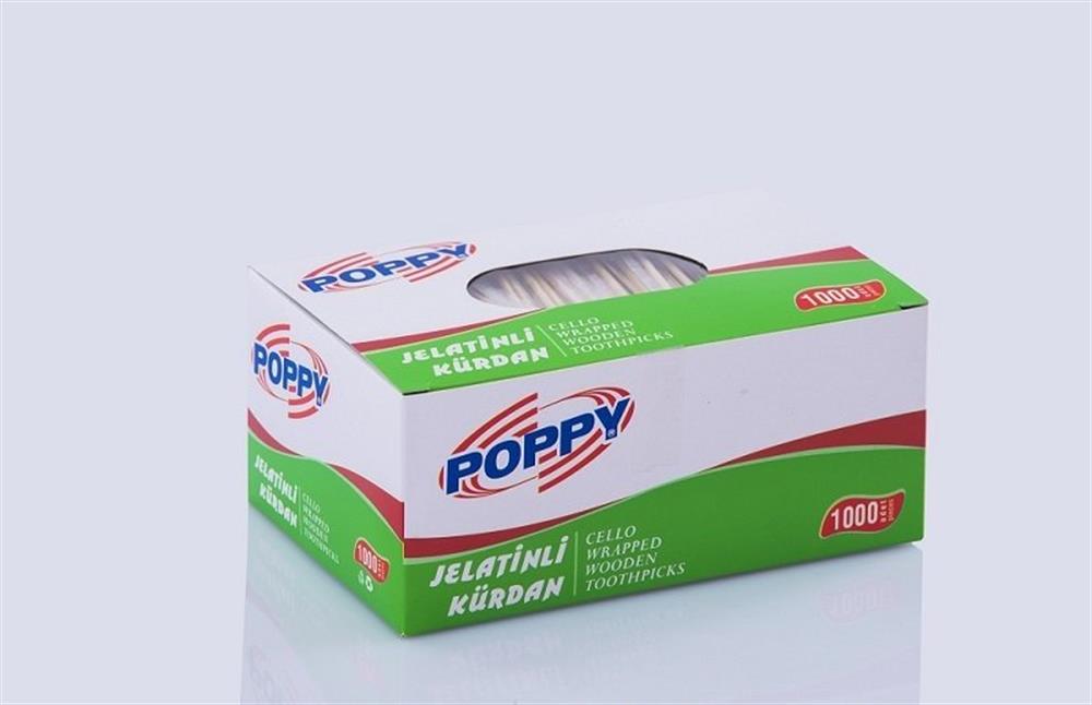 Poppy Jelatinli Kürdan 1000 Adet