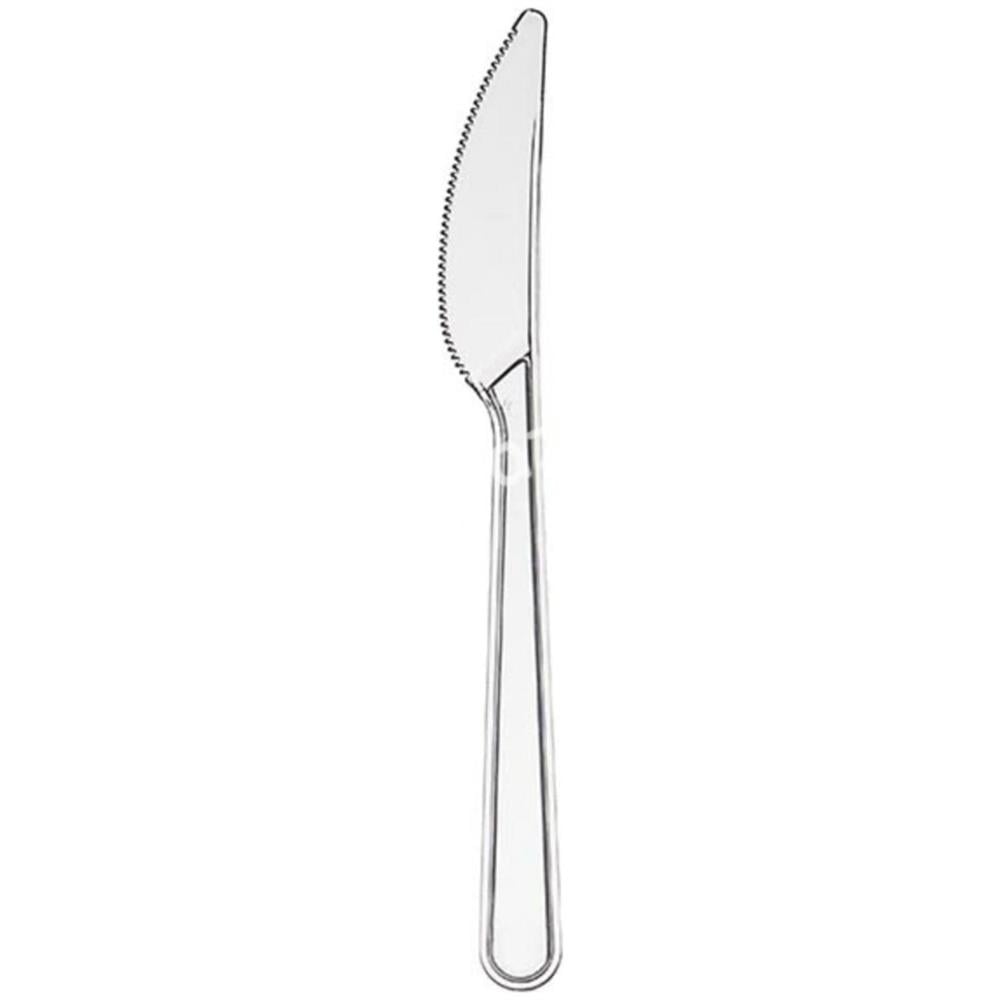 POPPY PLASTİK LÜKS BIÇAK ŞEFFAF 50'Lİ