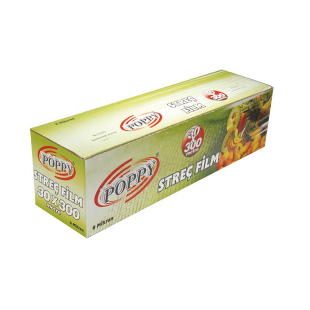 Poppy Streç Film Kutulu 30x300 m 8 Mikron