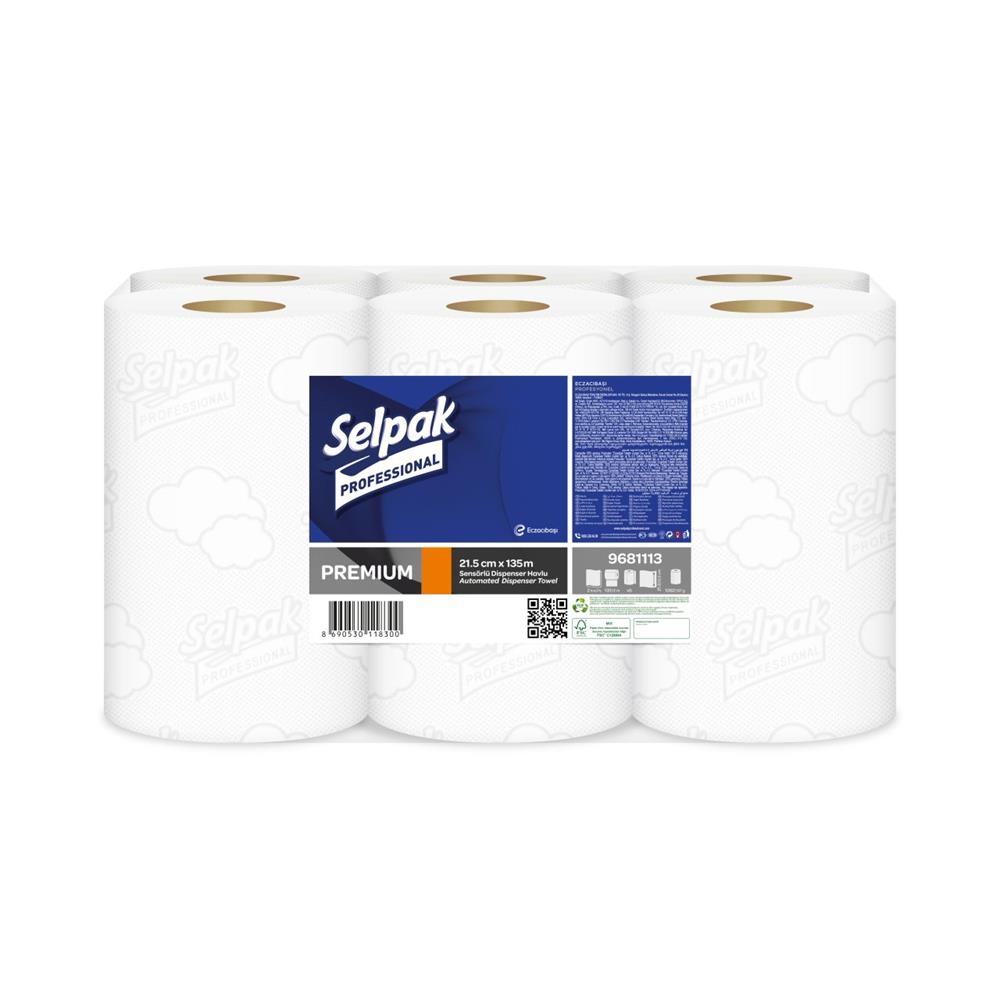 Selpak Professional Hareketli Kağıt Havlu 21cm*135m 6 Rulo