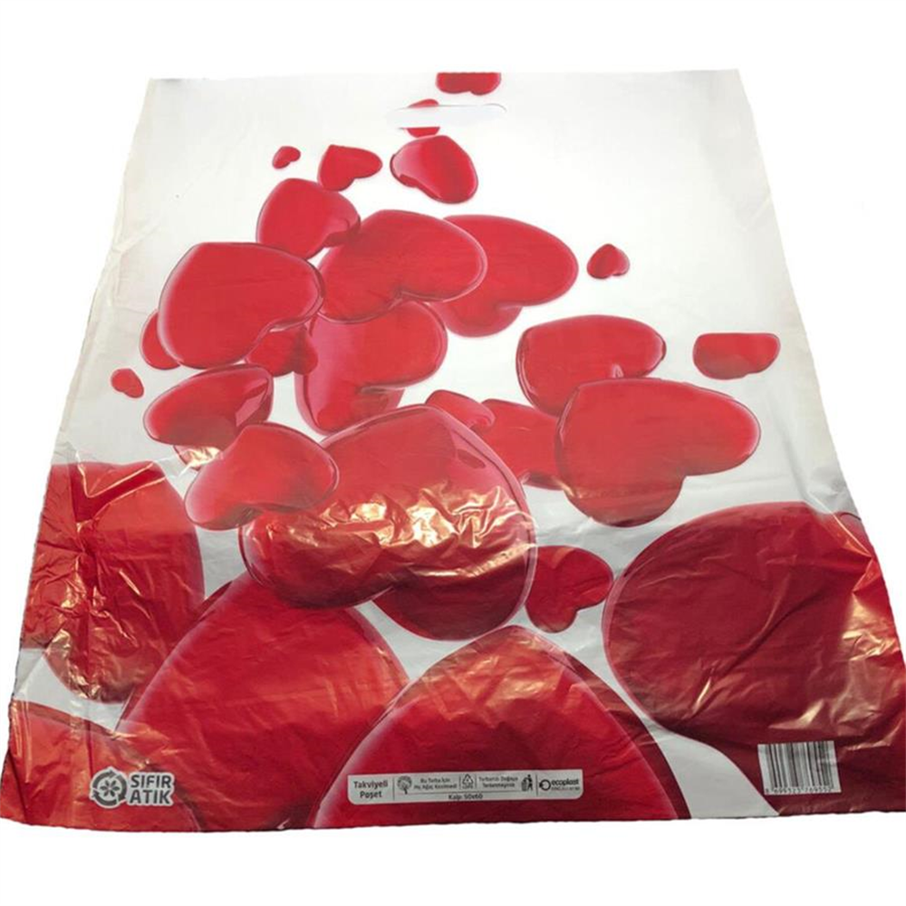 TAKVİYELİ POŞET KALP 50 ADET NO:5 (50X60 cm)