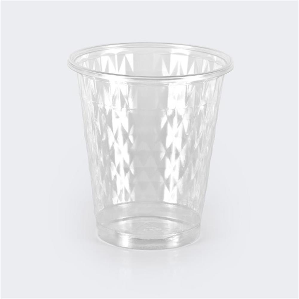 TEZYOLLA Ø80/250 CC Soğuk İçecek Milkshake Limonata Elmas Desen Plastik Bardak 40 lı 25 Paket (1000 Adet)