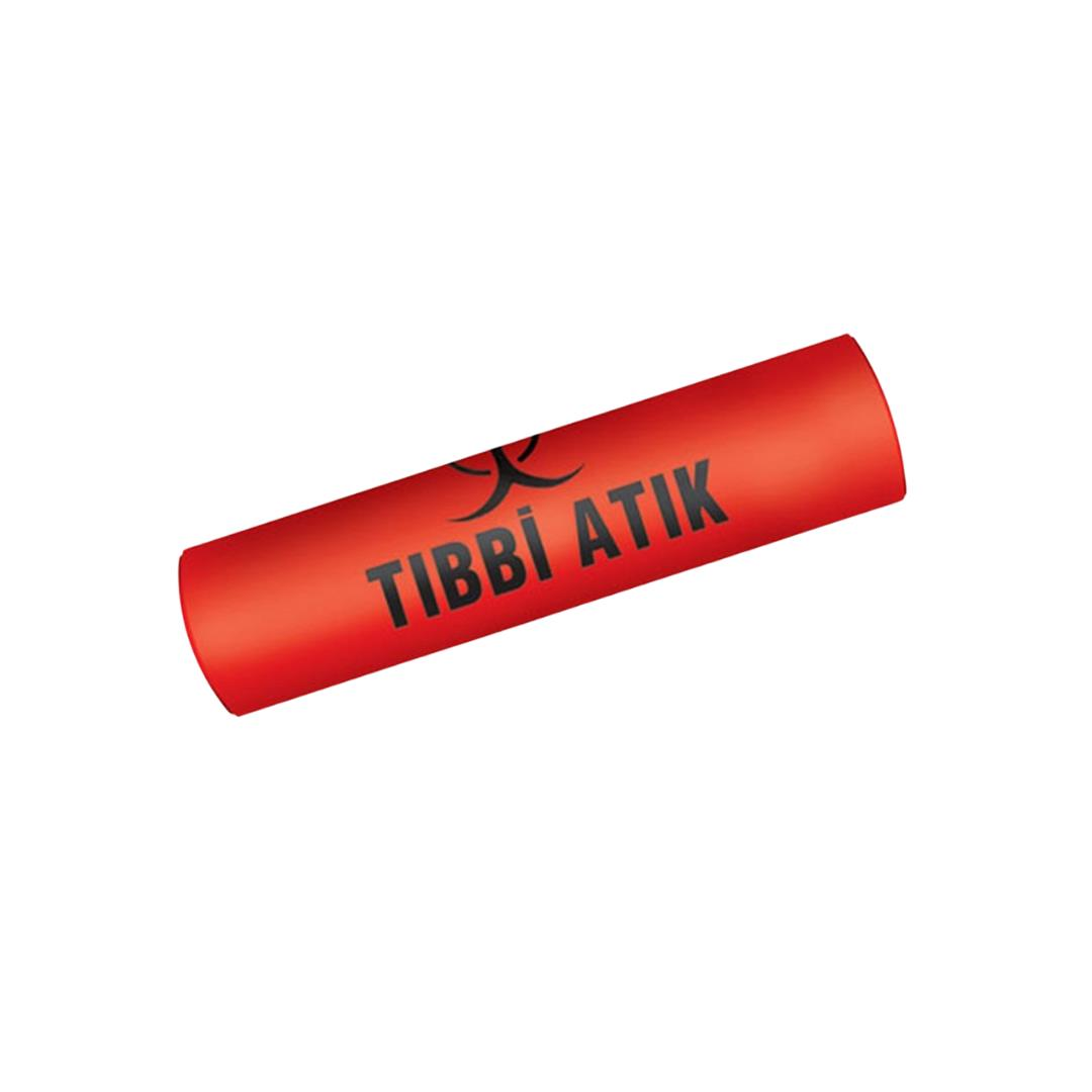 Tıbbi Atık Çöp Torbası Orta Boy 55x60 cm Kırmızı 20'li (1 Koli) 100 Mikron