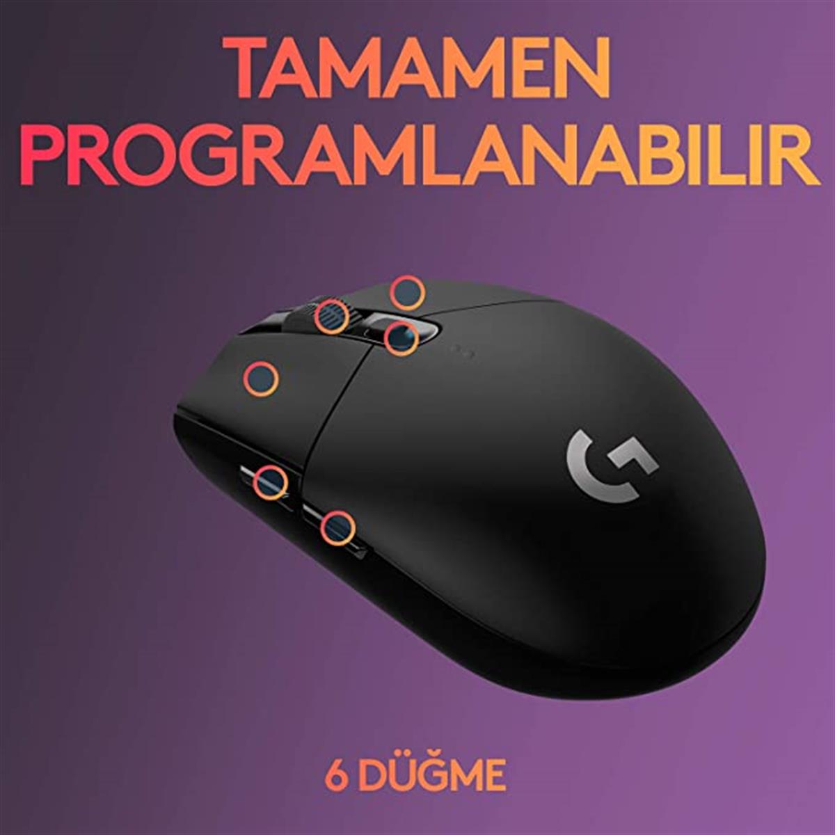 Logitech G G305 Lightspeed Kablosuz Oyuncu Mouse Siyah - 910-005283