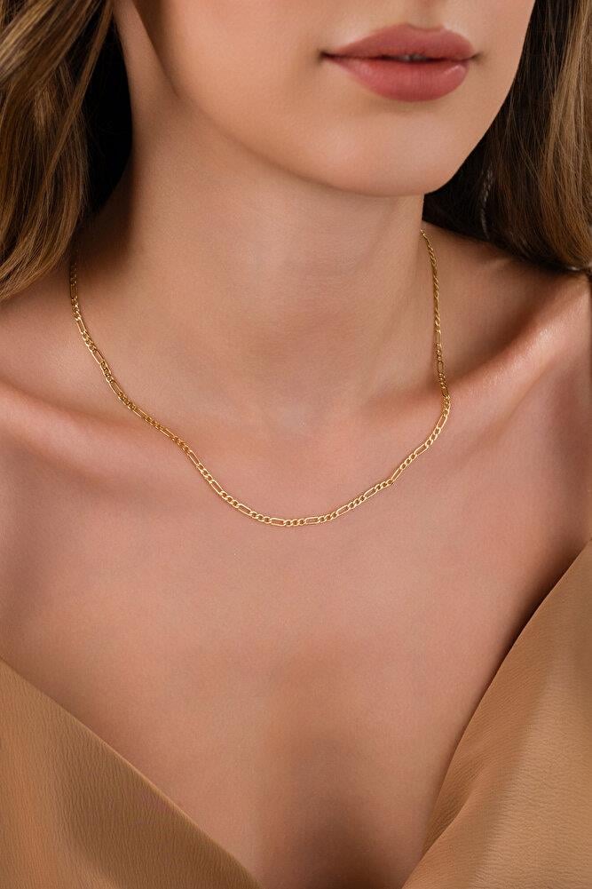 14 AYAR ALTIN FİGARO MODEL KOLYE