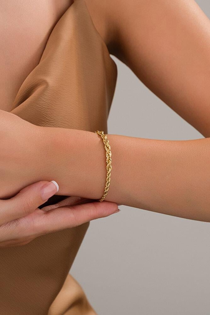 14 AYAR ALTIN SÜZME MODEL BURGU BİLEKLİK
