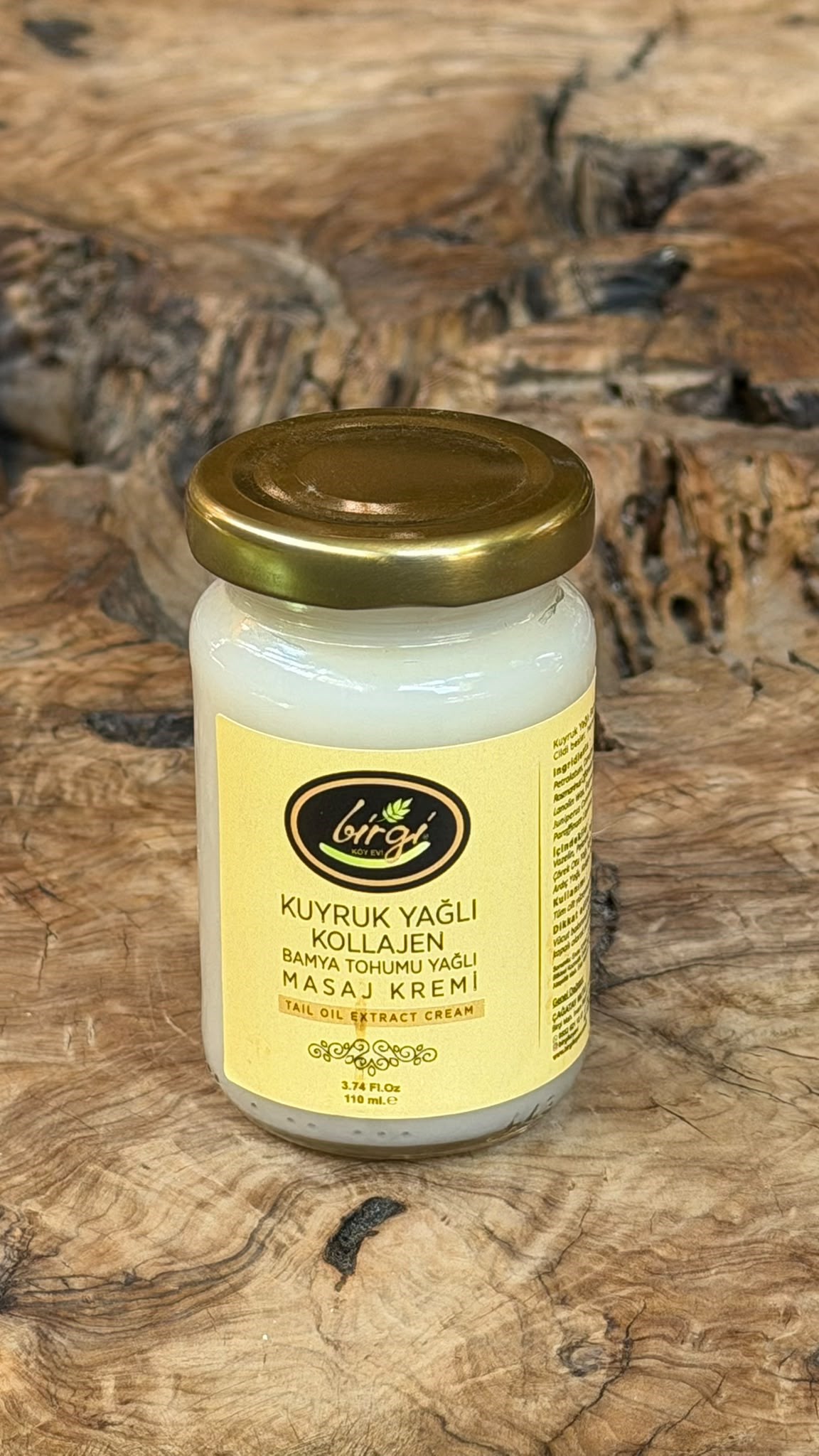 Birgi Köy EviDOĞAL BAKIM ÜRÜNLERİBirgi Köy Evi Kuyruk Yağlı, Kollajen ve Bamya Tohumu Yağlı Masaj Kremi (110 ml)