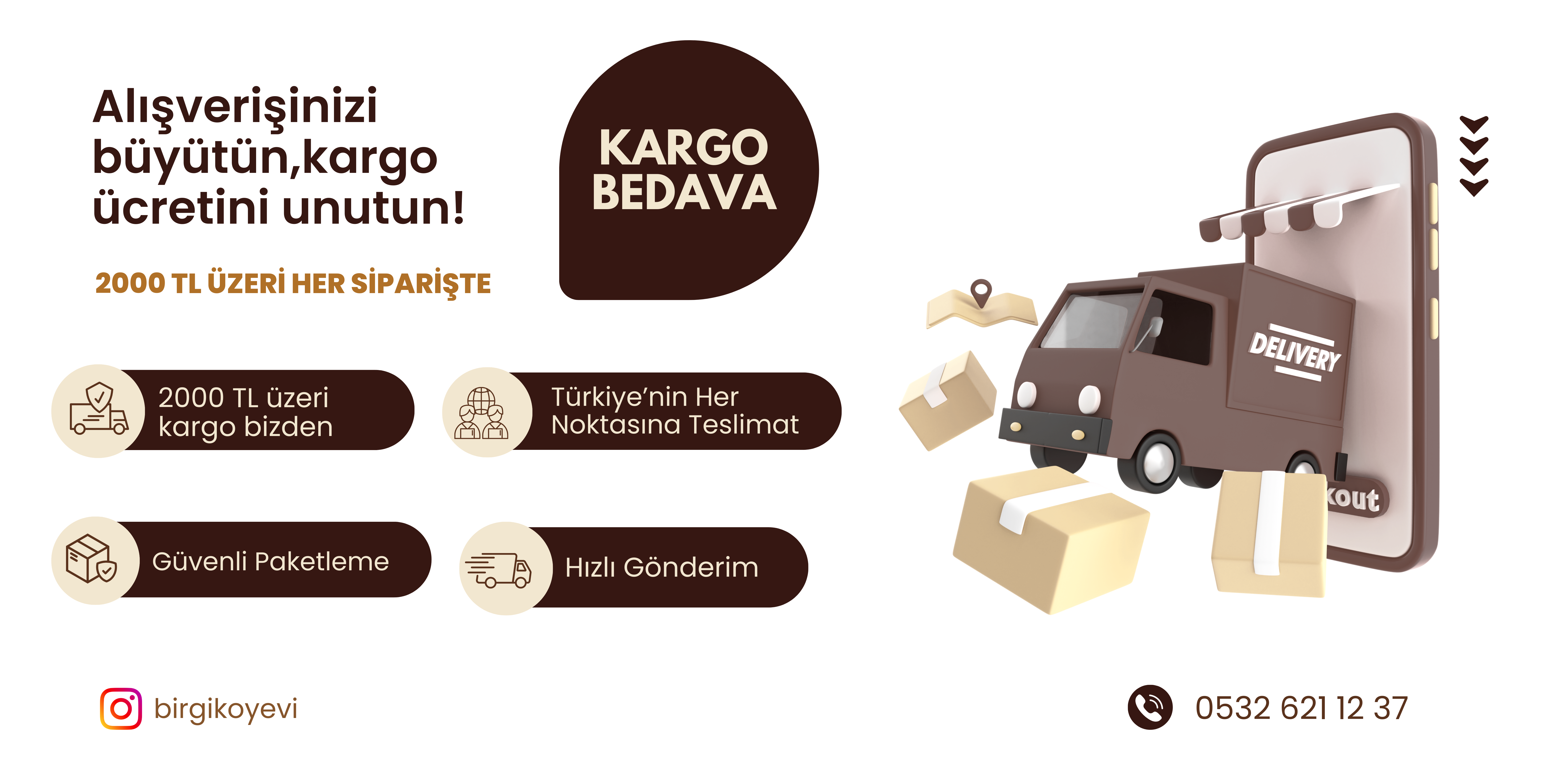 2000 TL ve ÜZERİ KARGO BEDAVA
