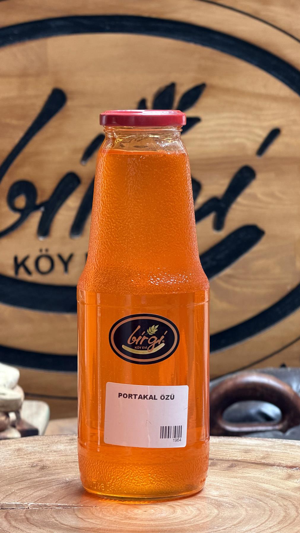 Birgi Köy Evi Cam Şişede Doğal Portakal Özü – Katkısız & Yoğun Aromalı 1300 gr 
