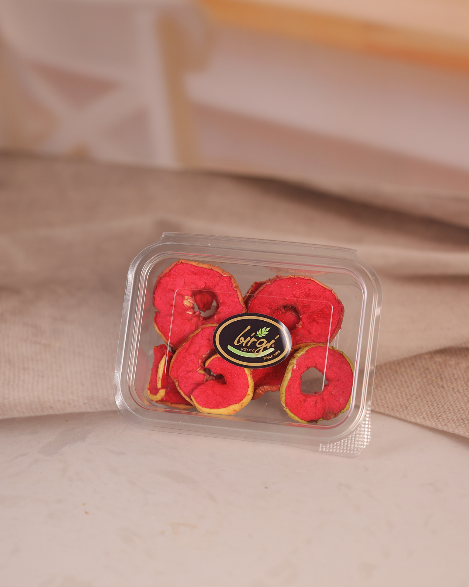 Birgi Köy EviKURUTULMUŞ MEYVELERBirgi Köy Evi Pancarlı Kurutulmuş Elma Dilimleri (50 gr)